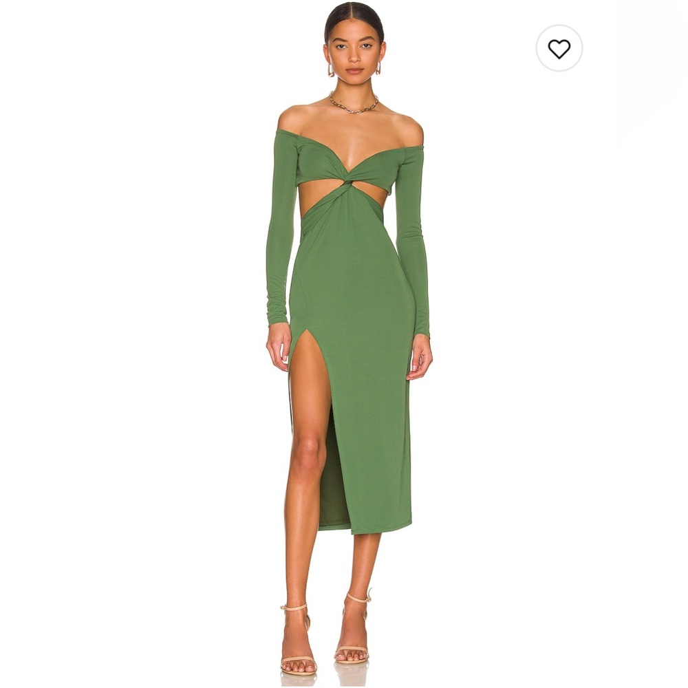 Maeve MIDI Dress in Basil Green from Camila Coelho with Revolve
